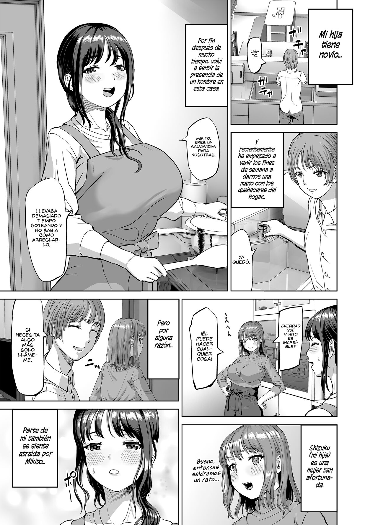 Musume no Inu Ma ni Sono Kareshi to... | Con el Novio de mi Hija mientras Ella está Afuera page 2 full